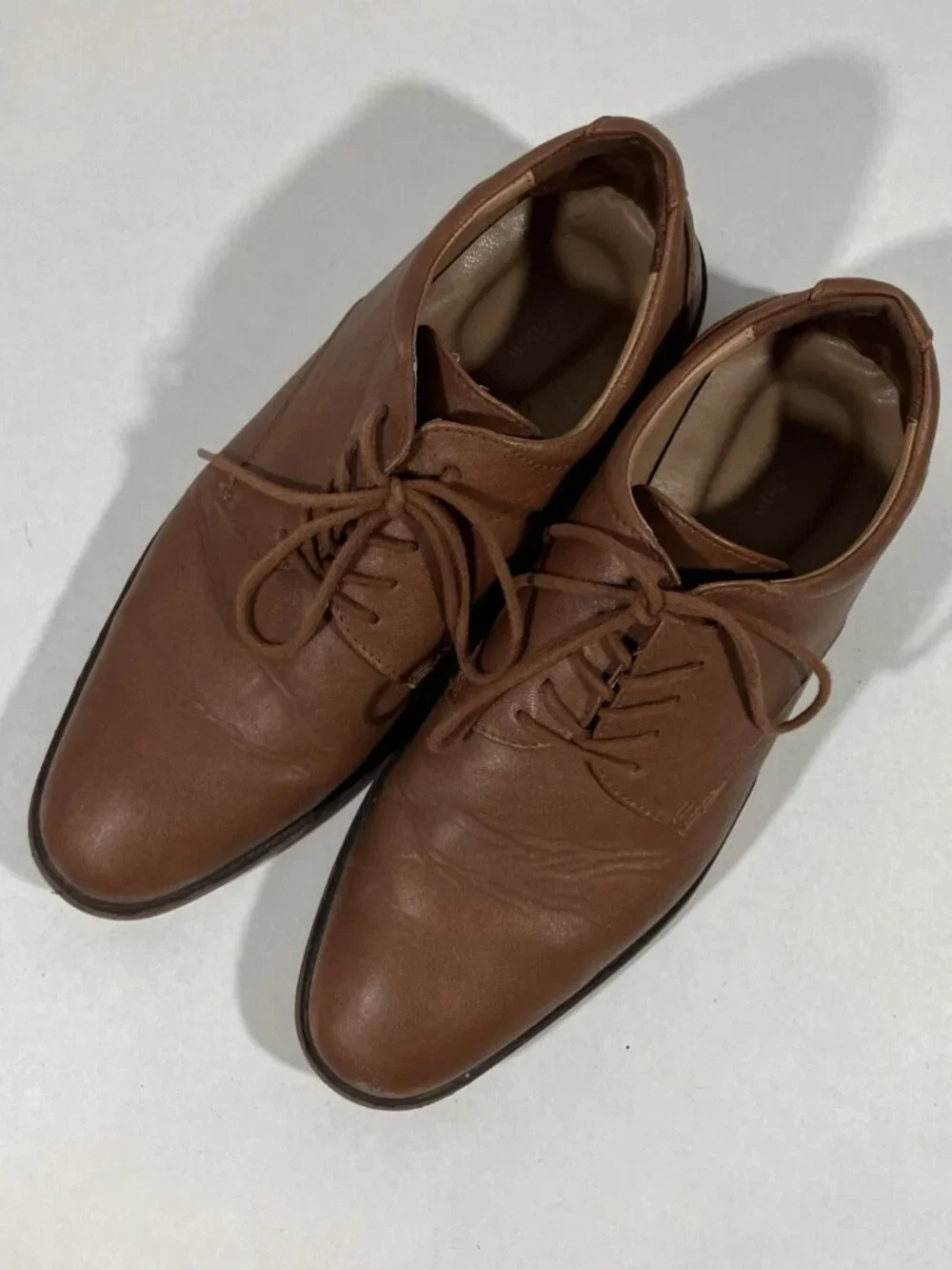 Goodfellow Men's Shoes 9M Oxford Lace-Up Dress Light Brown